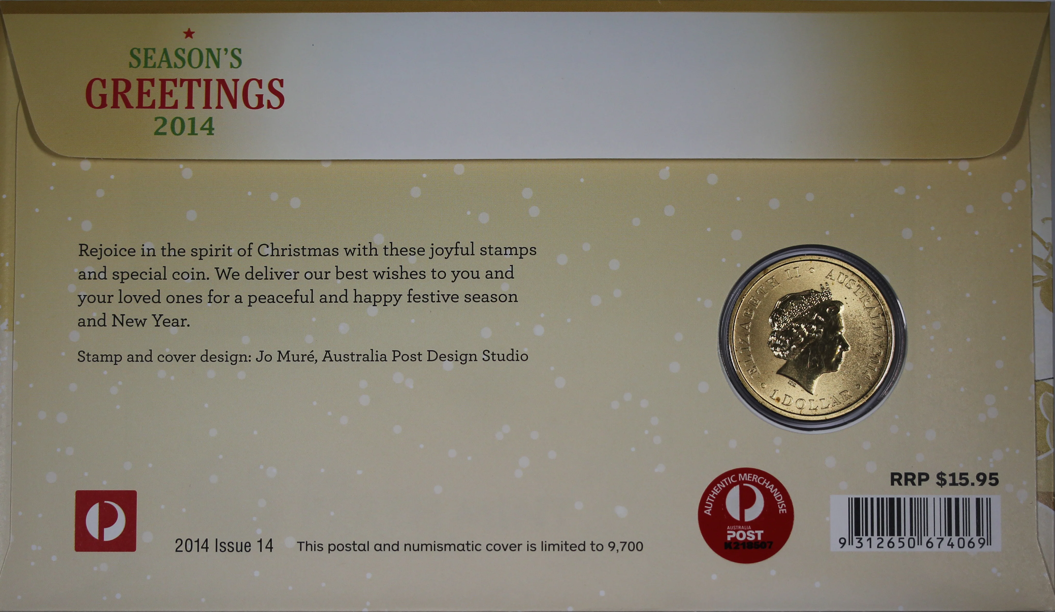 2014 Seasons Greetings Christmas $1 PNC - Image 2