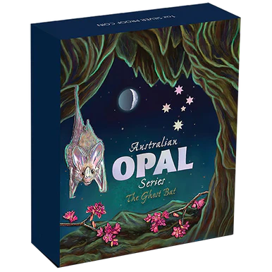 2015 $1 Australian Opal The Ghost Bat 1oz Silver Proof Coin - Image 4