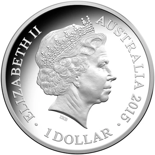 2015 $1 Year of The Goat 1oz Silver Proof Coin - Image 2