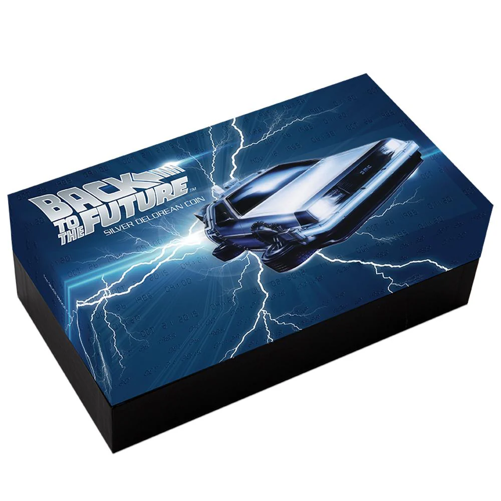 2015 Back to the Future DeLorean 1oz Silver Proof Coin - Image 4