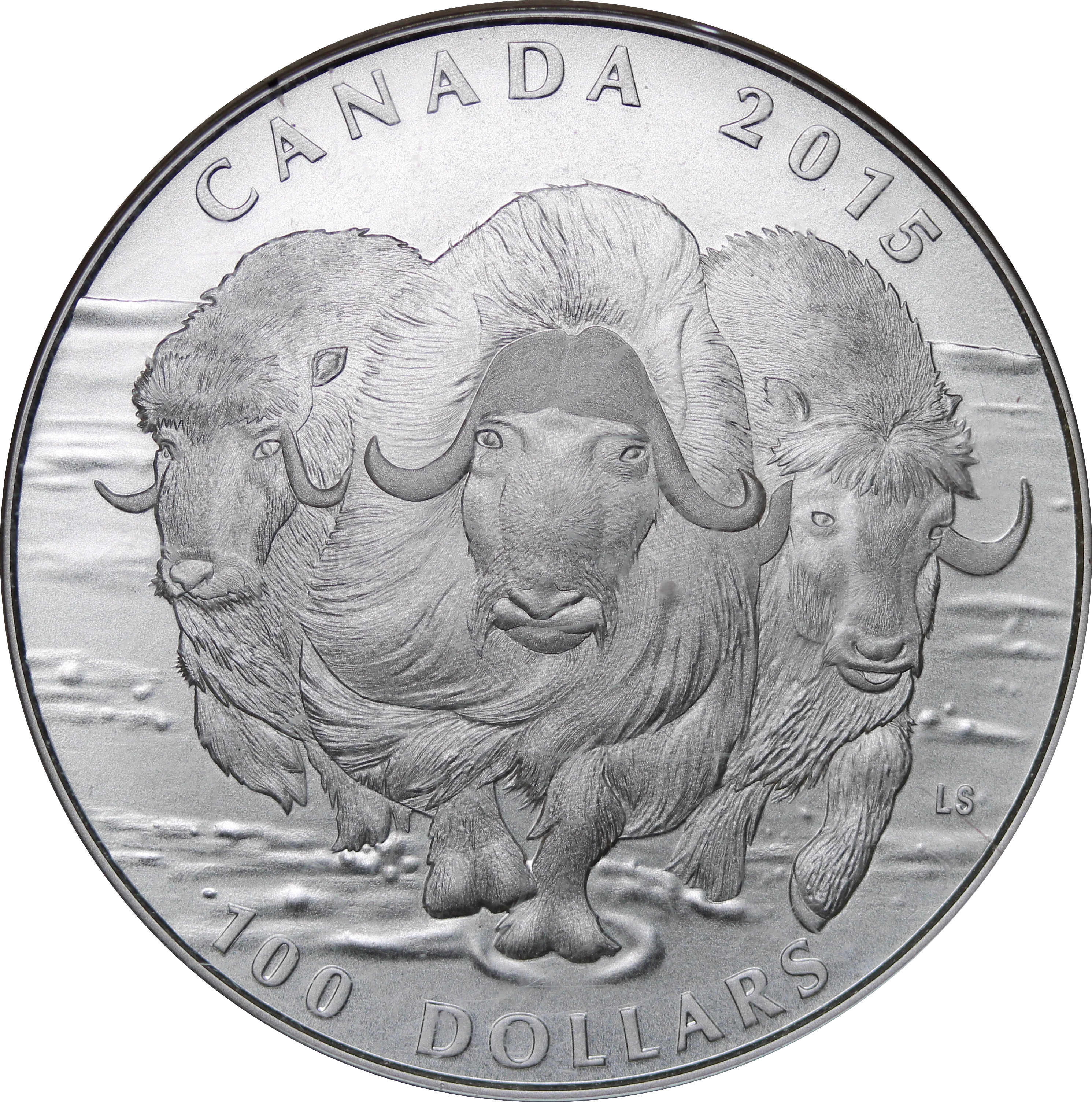 2015 Canada $100 Fine Silver Coin - Muskox