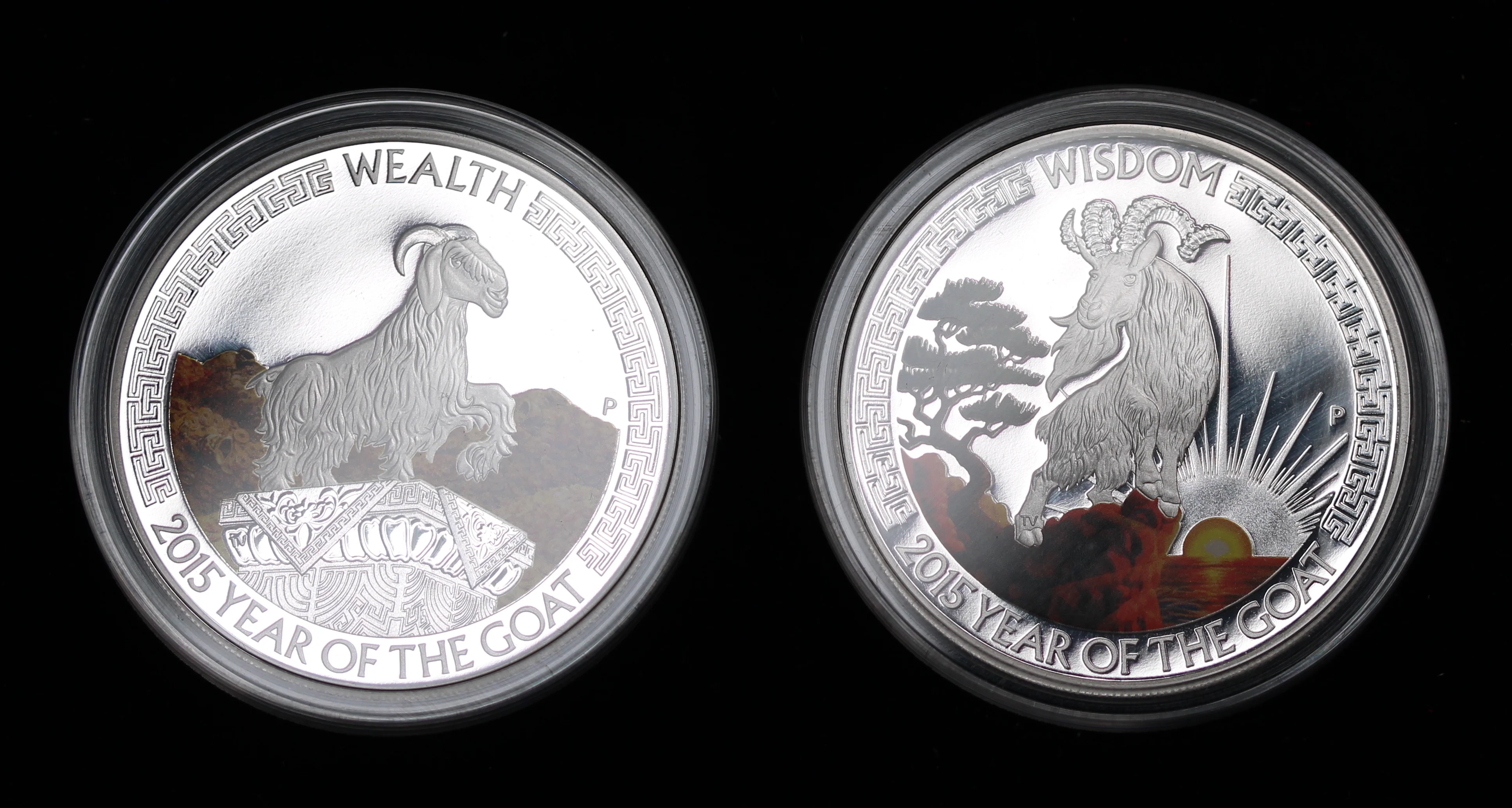 2015 Lunar Good Fortune Goat 2 x 1oz Silver Proof Set - Image 6