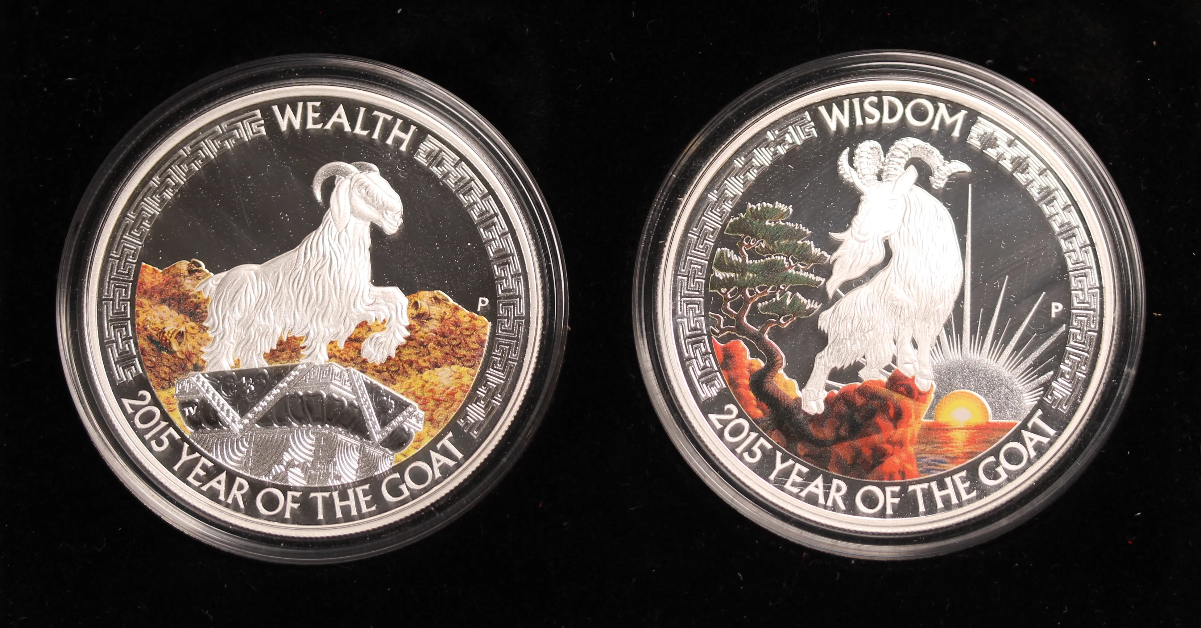 2015 Lunar Good Fortune Goat 2 x 1oz Silver Proof Set - Image 7