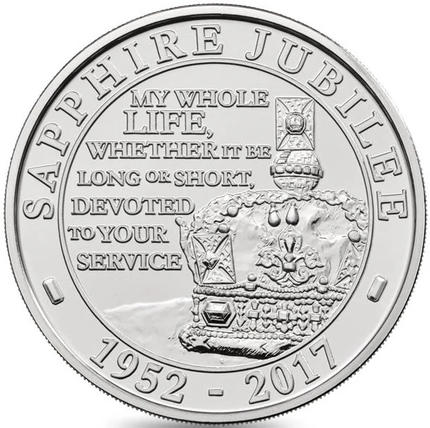 2017 QEII Sapphire Jubilee 5 Pound PNC - Image 3