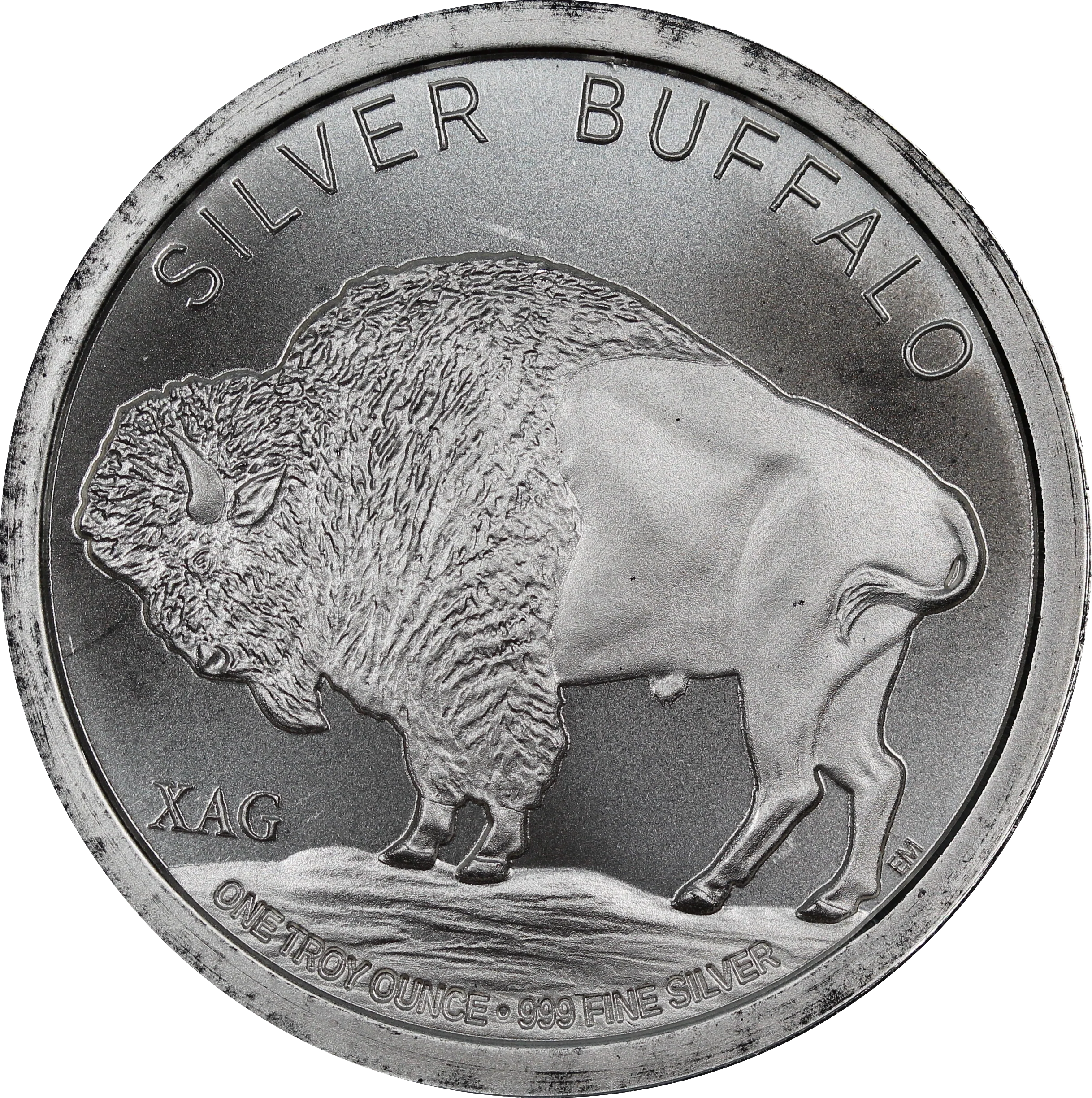 2015 XAG 1oz Silver Buffalo Round