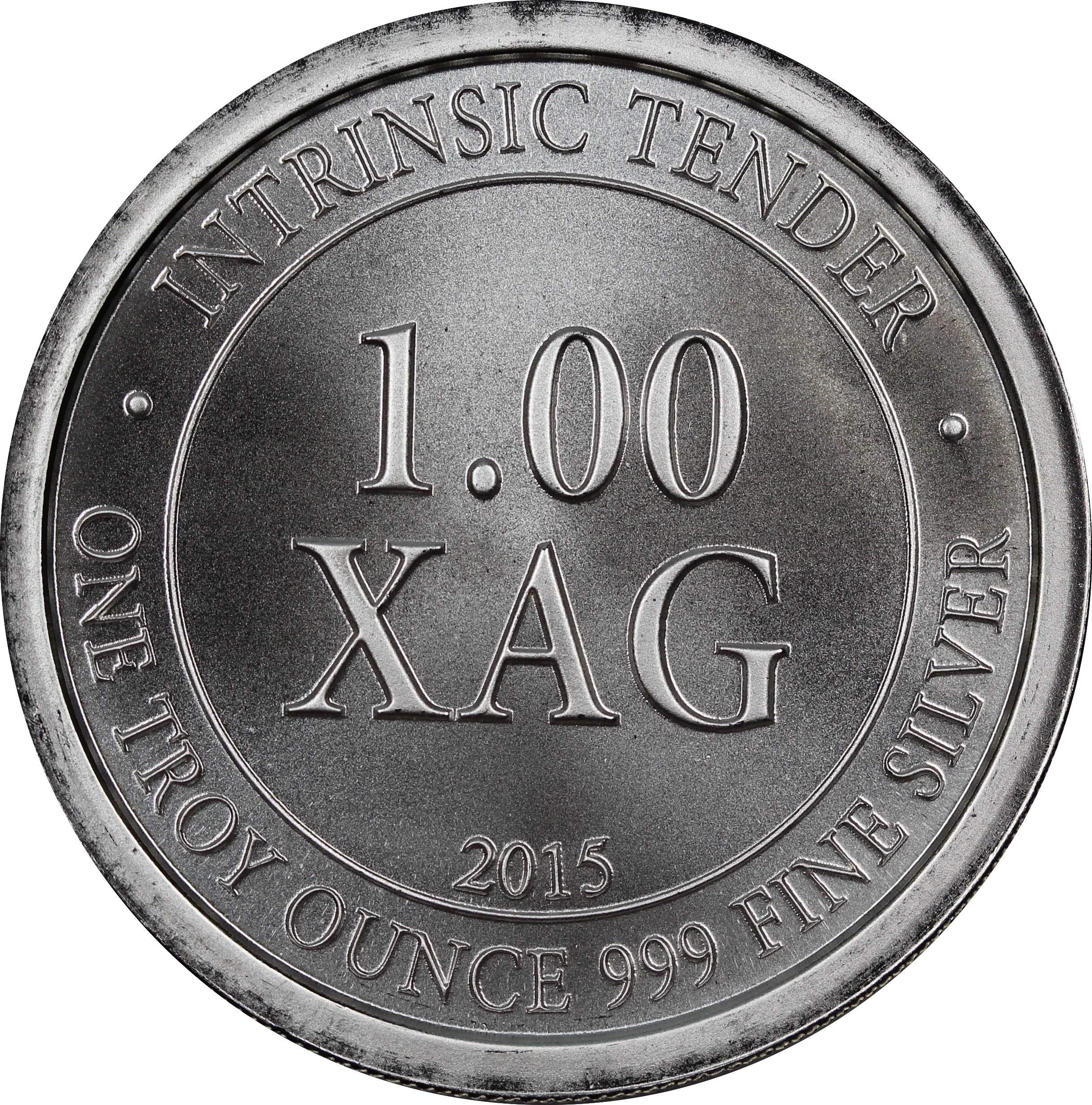 2015 XAG 1oz Silver Buffalo Round - Image 2