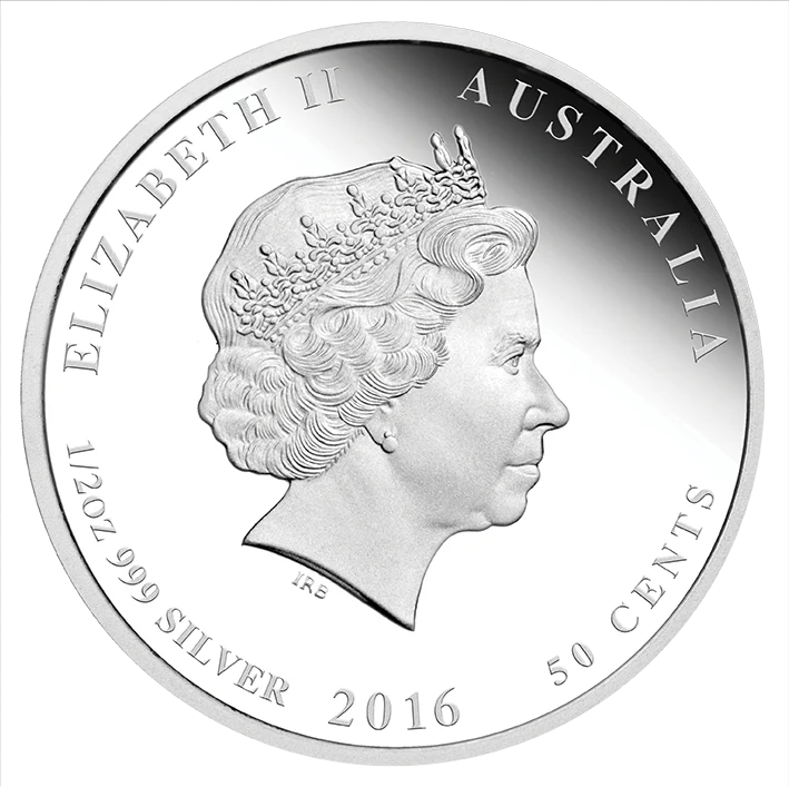 2016 1/2oz Silver Year of the Monkey Coloured Proof Coin - Image 3