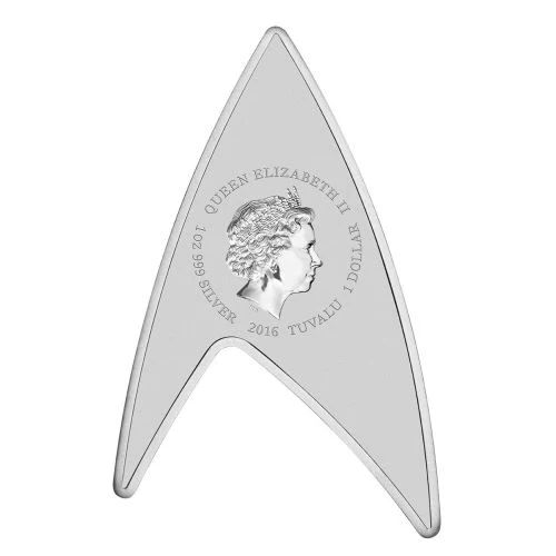 2016 $1 50th Anniversary of Star Trek Delta 1oz Silver Proof Coin - Image 2