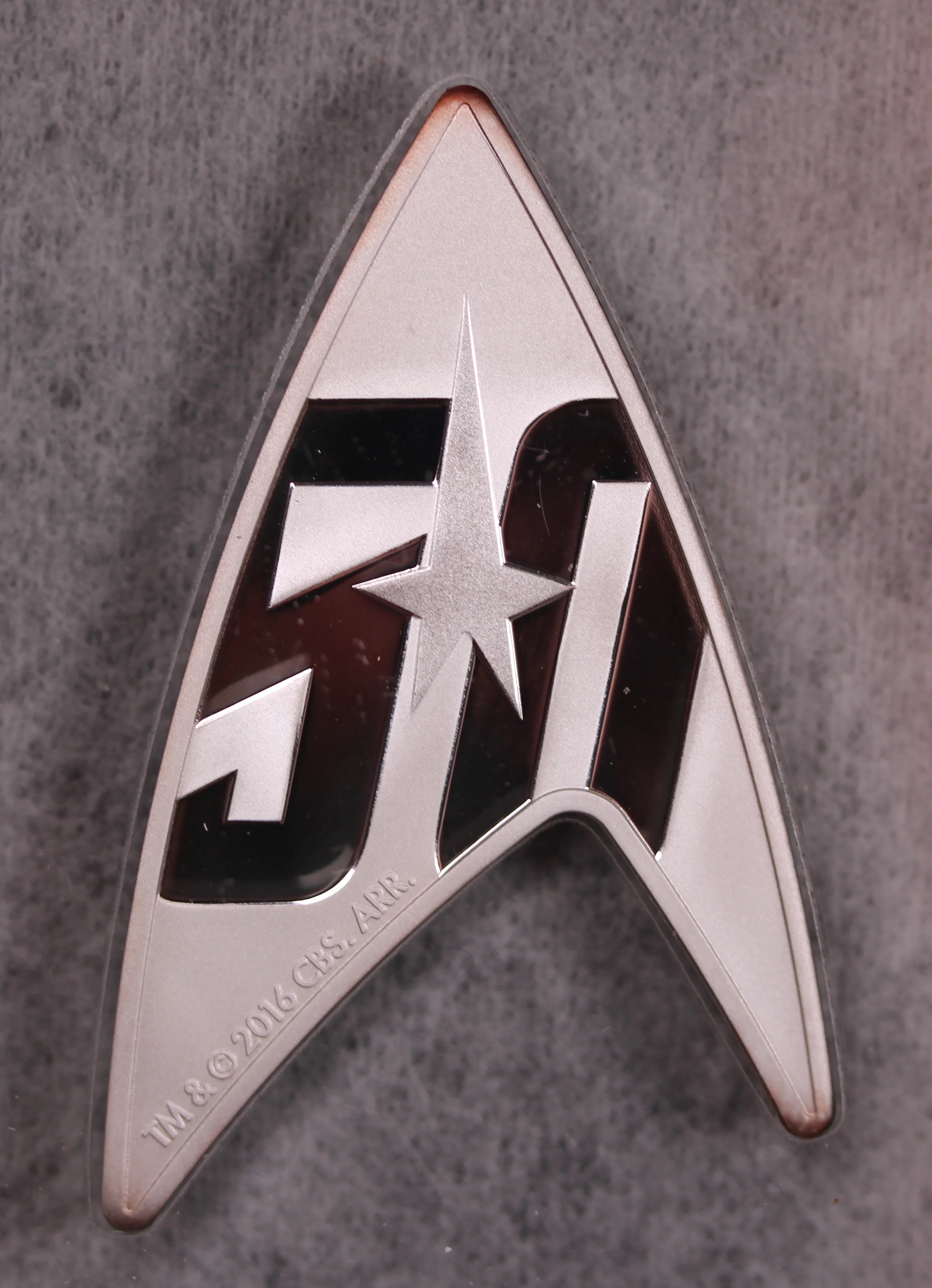 2016 $1 50th Anniversary of Star Trek Delta 1oz Silver Proof Coin - Image 5