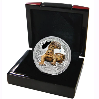 2016 $1 Australia's Remarkable Reptile Goanna 1oz Silver Coloured Proof Coin - Image 2