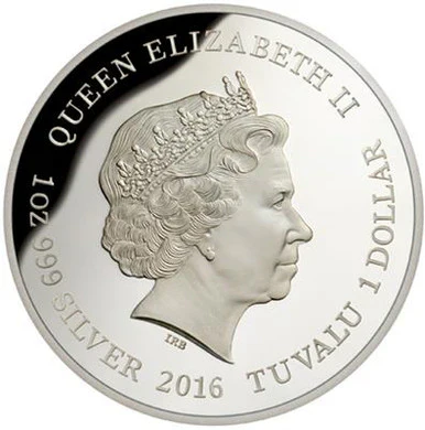 2016 $1 Endangered and Extinct Southern Cassowary 1oz Silver Coloured Proof Coin - Image 3