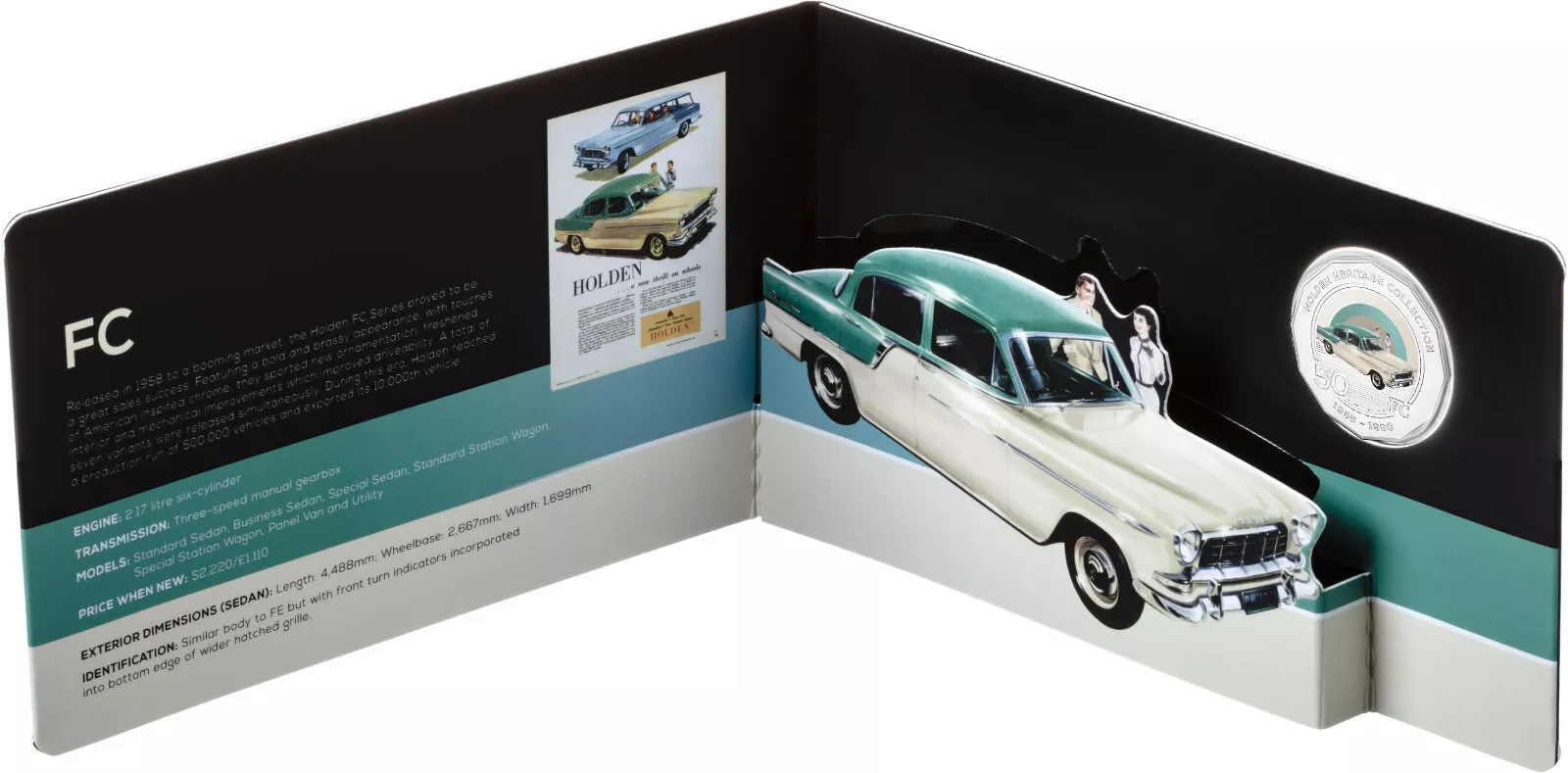 2016 50c Holden FC Coin in Card - Image 2