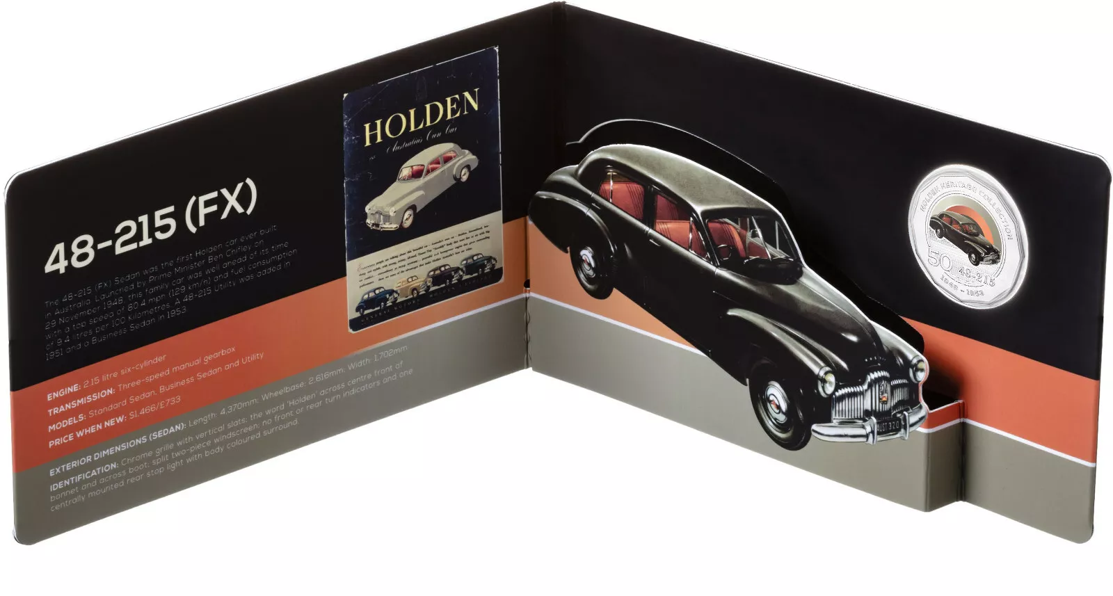 2016 50c Holden Heritage 48-215 (FX) Coin in Card - Image 2