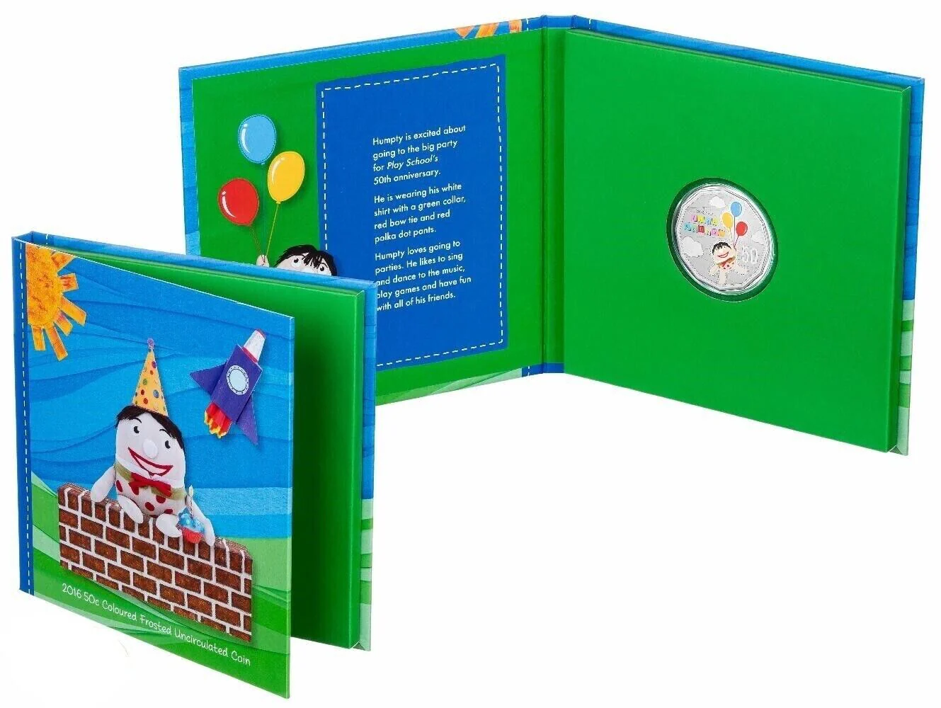 2016 50th Anniversary of Play School 50c Coloured 3 Coin Box Set - Image 2