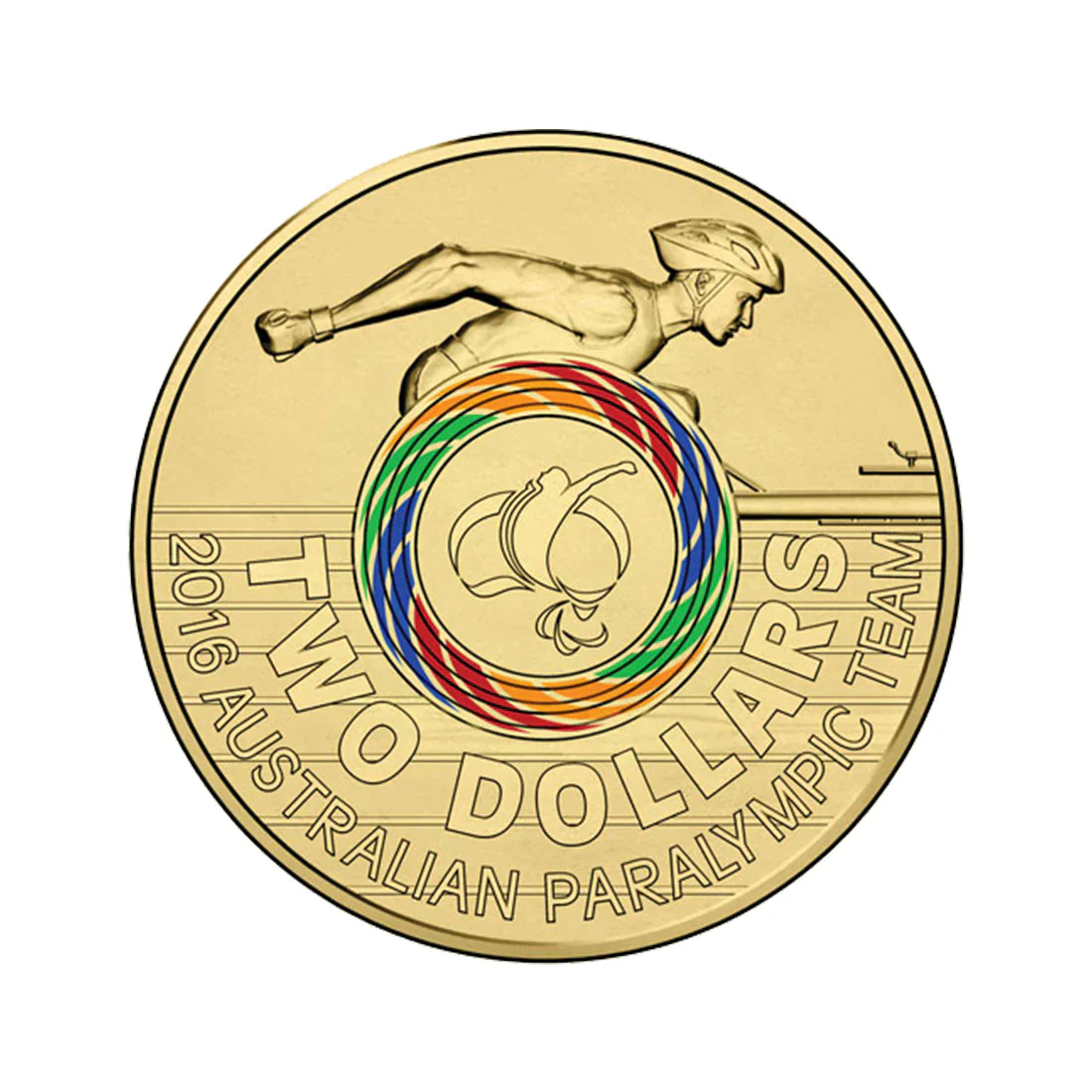 2016 Australian Paralympic Team Coloured $2 Coin Pack - Image 2