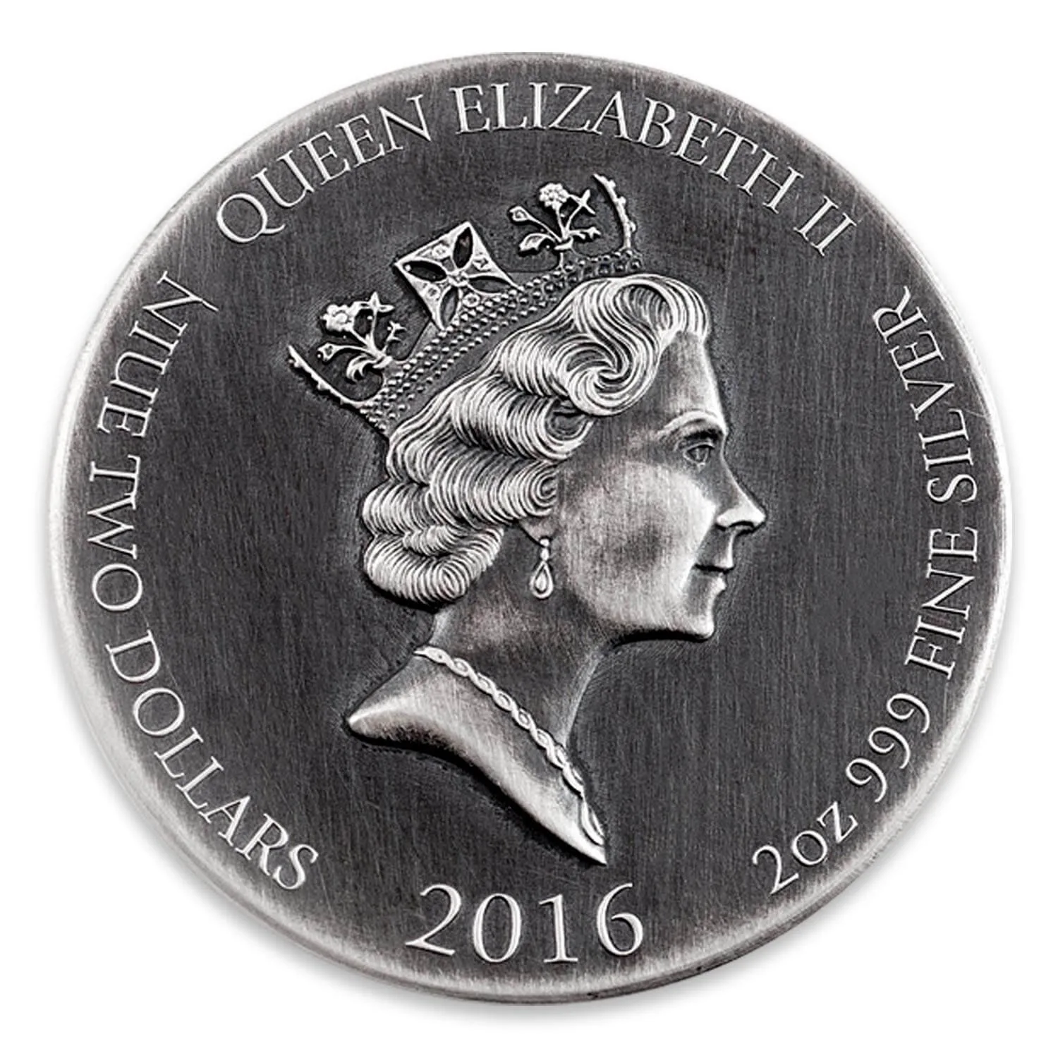 2016 Daniel in the Lion's Den 2 oz Silver Antique Coin - Image 2