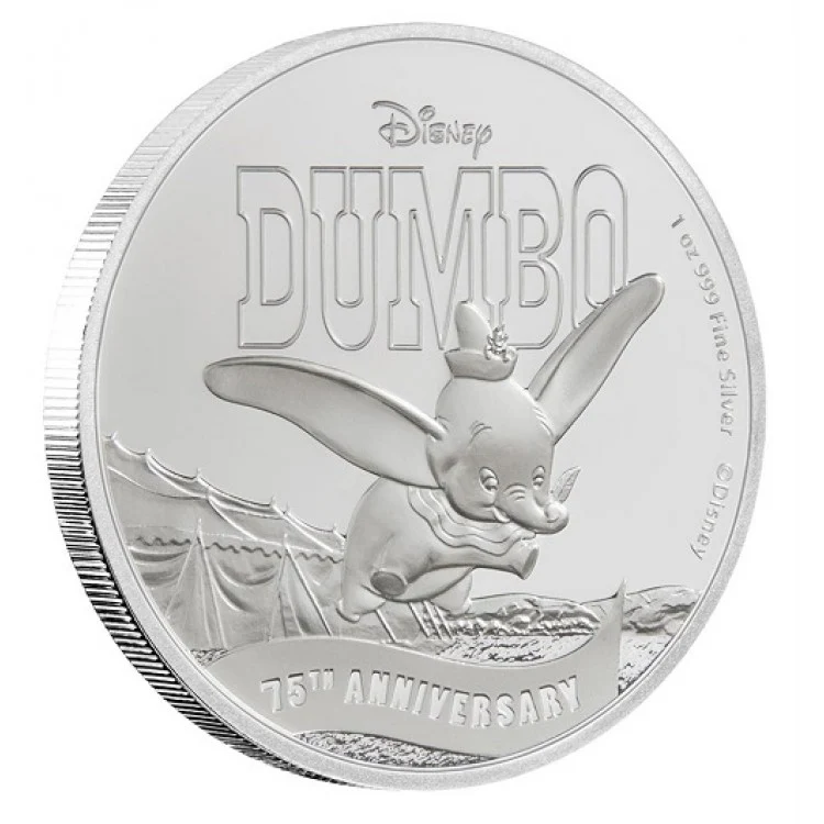 2016 Disney Classics 75th Anniversary of Dumbo 1oz Silver Proof Coin - Image 3
