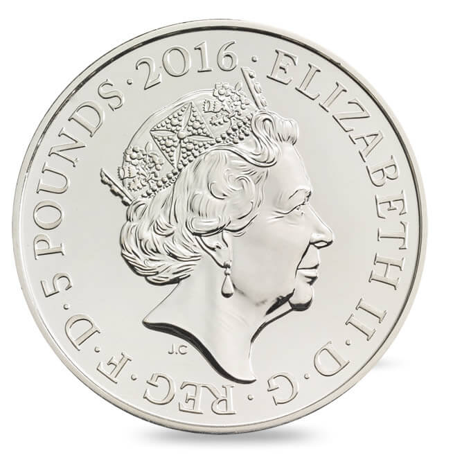 2016 Great Britain UK QEII Royal Birthday 5 Pound BU Coin - Image 2