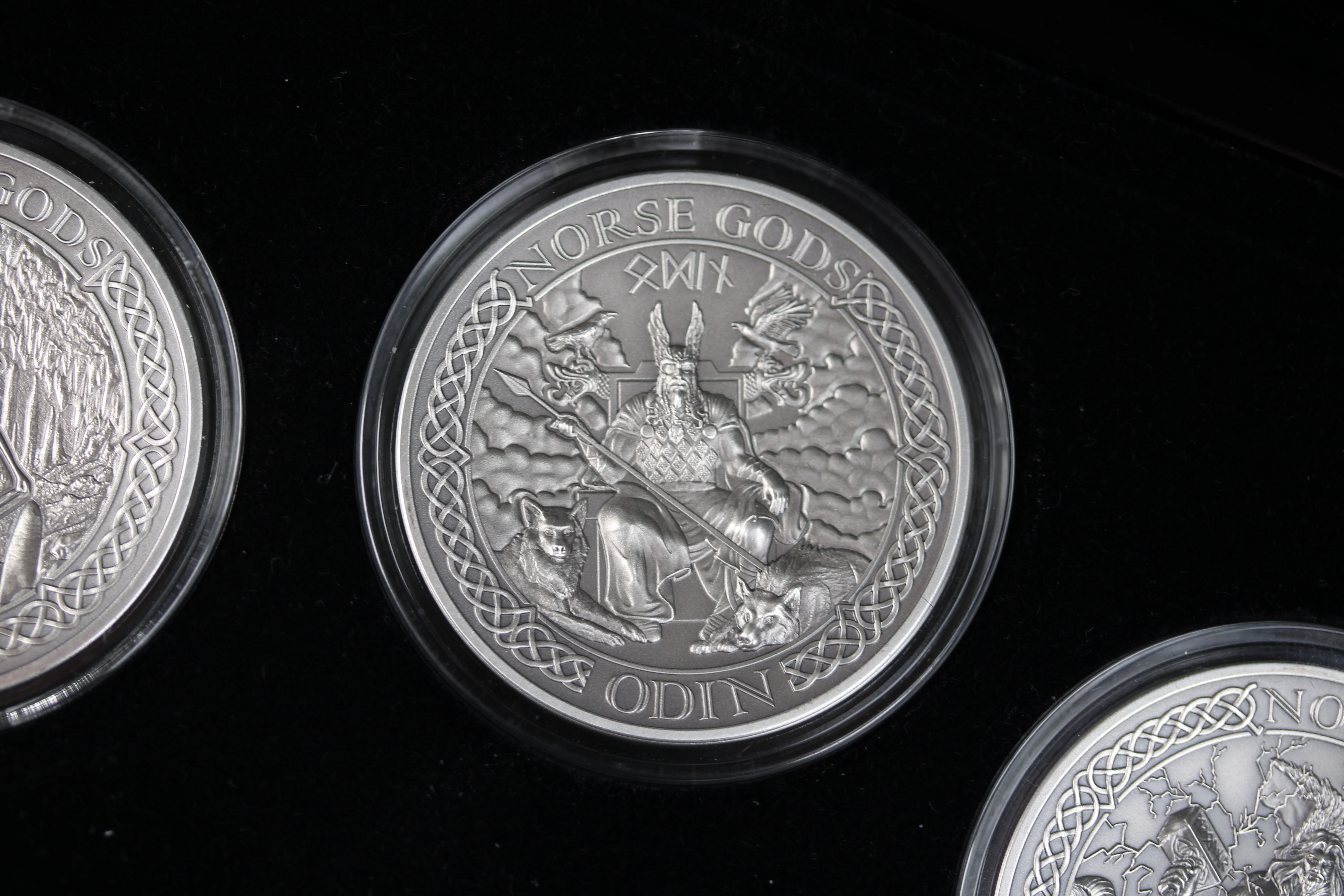 2016 The Norse Gods 9-Coin 2oz Antiqued Silver Set in Box - Image 7