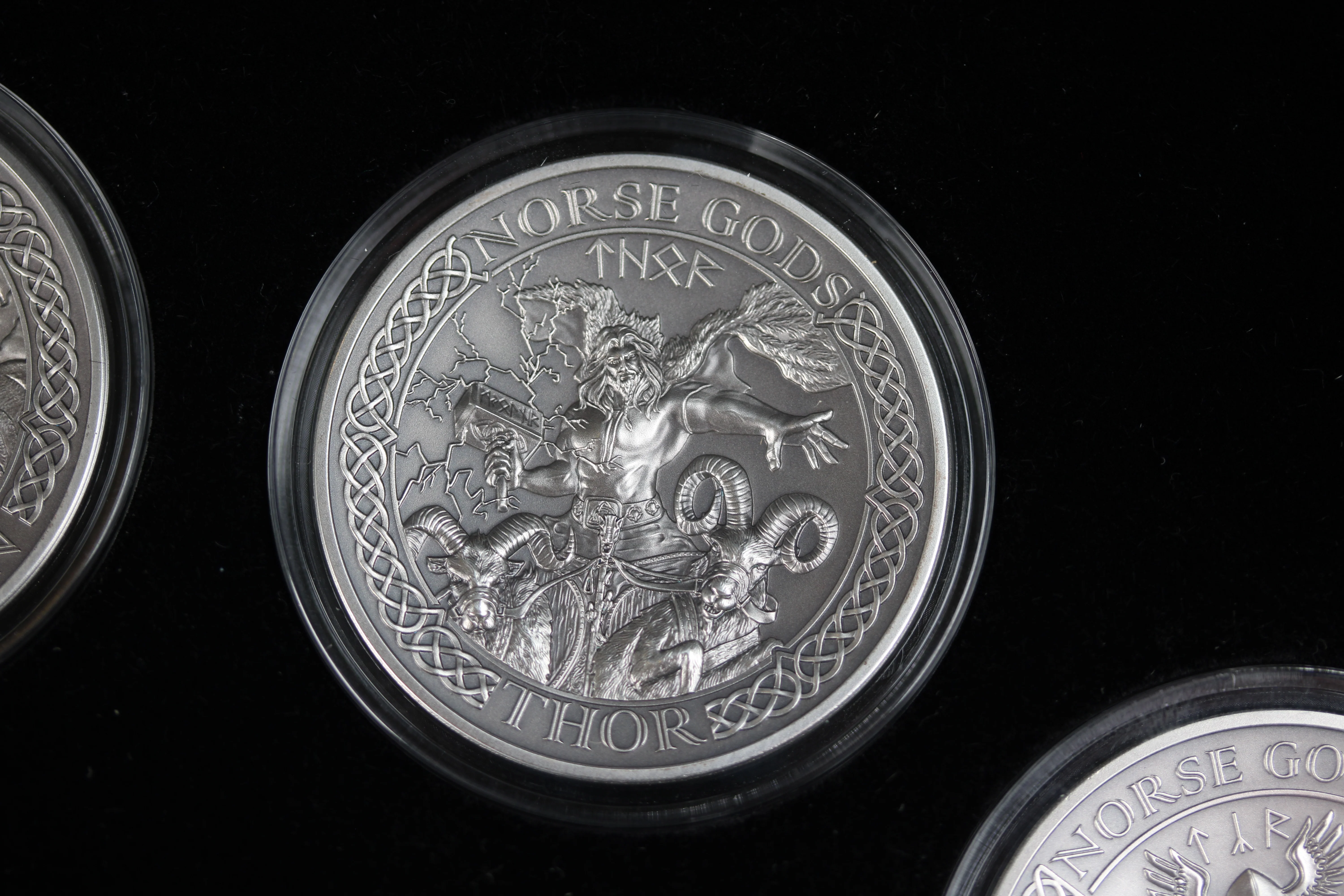 2016 The Norse Gods 9-Coin 2oz Antiqued Silver Set in Box - Image 8