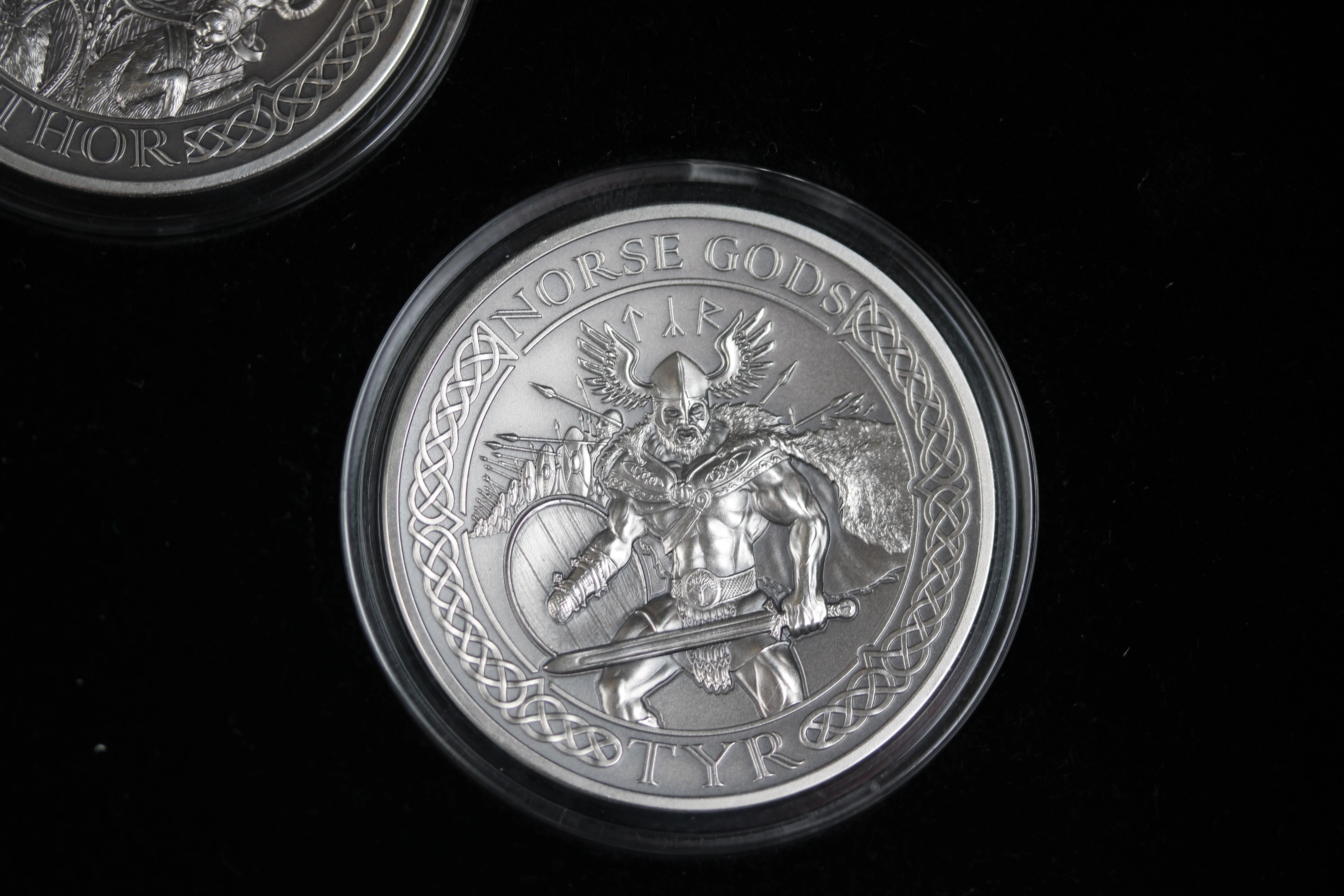 2016 The Norse Gods 9-Coin 2oz Antiqued Silver Set in Box - Image 9