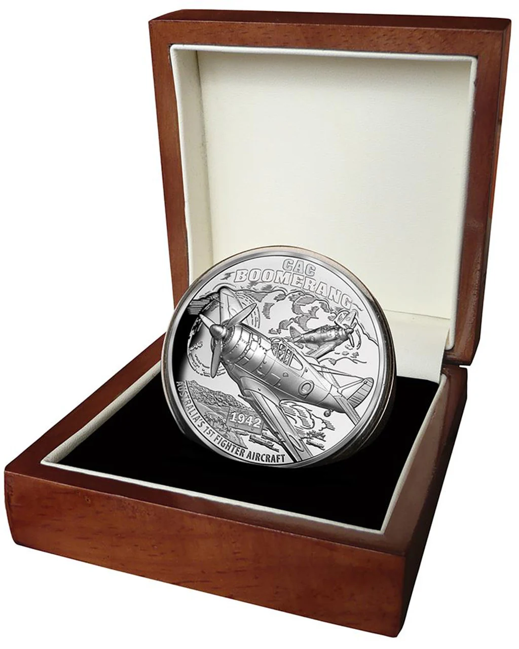 2017 $1 Australia's First Fighter Aircraft CAC Boomerang 1oz Silver Proof Coin - Image 4