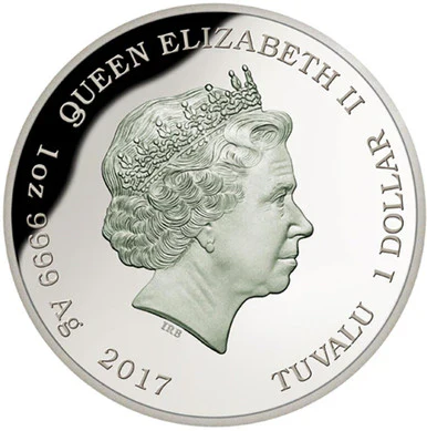 2017 $1 Endangered and Extinct Green and Golden Bell Frog 1oz Silver Coloured Proof Coin - Image 2