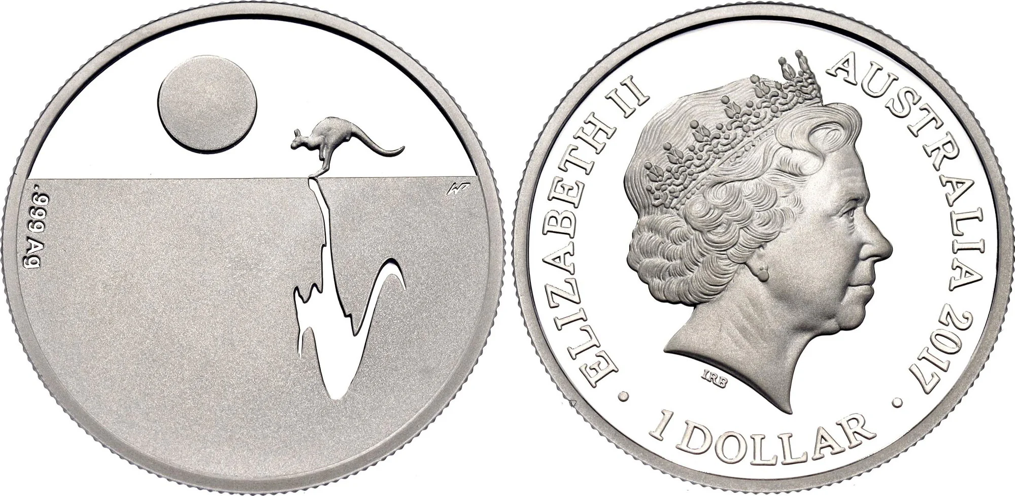 2017 $1 Kangaroo at Sunset Fine Silver Proof