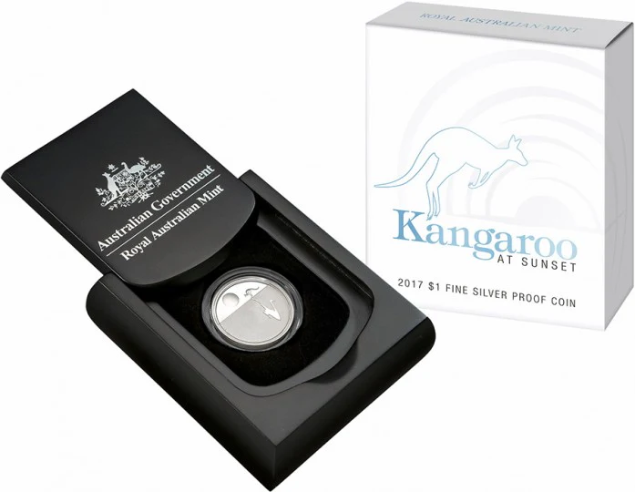 2017 $1 Kangaroo at Sunset Fine Silver Proof - Image 2
