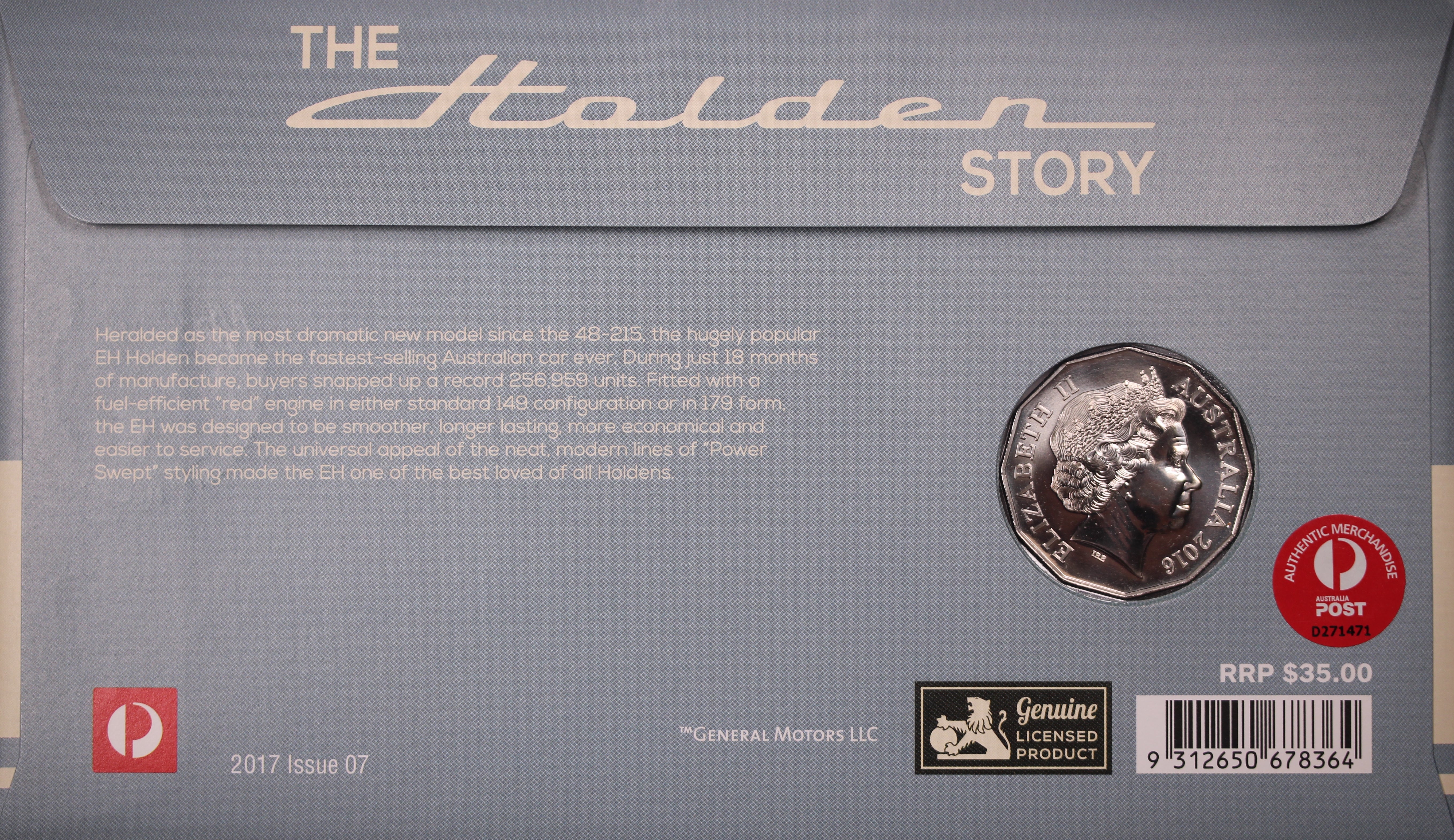 2017 1963 EH Holden Melbourne Stamp Show PNC - Image 2