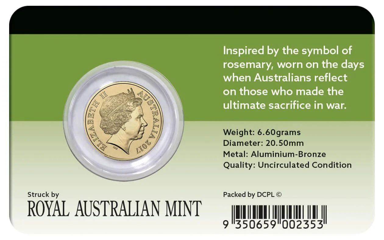 2017 $2 Remembrance Day Rosemary Carded - Image 2