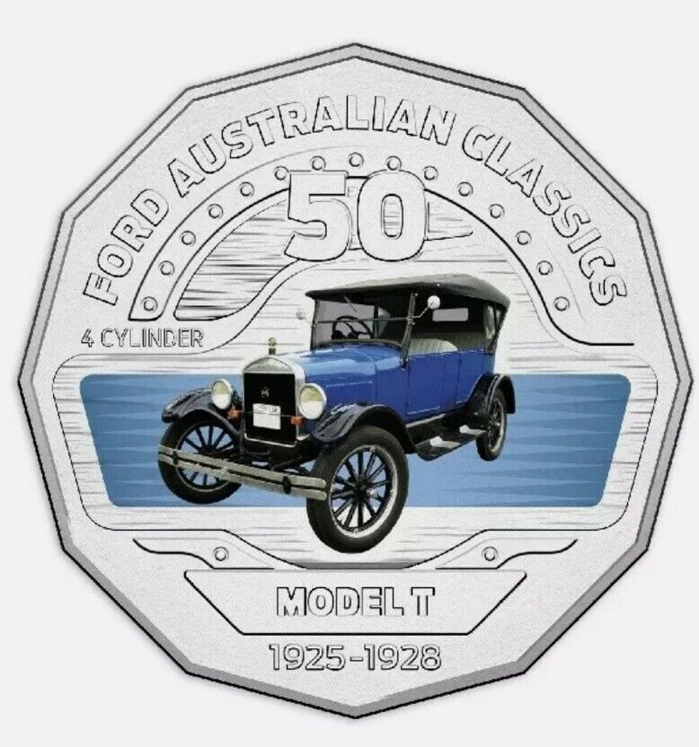 2017 50c Ford Classic - 1926 Tourer Coupe UNC Coin in Card - Image 2