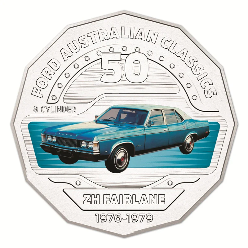 2017 50c Ford Classic - 1976 ZH Fairlane Marquis UNC Coin in Card - Image 2