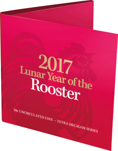 2017 50c Tetra Decagon Year of The Rooster Uncirculated Coin - Image 2