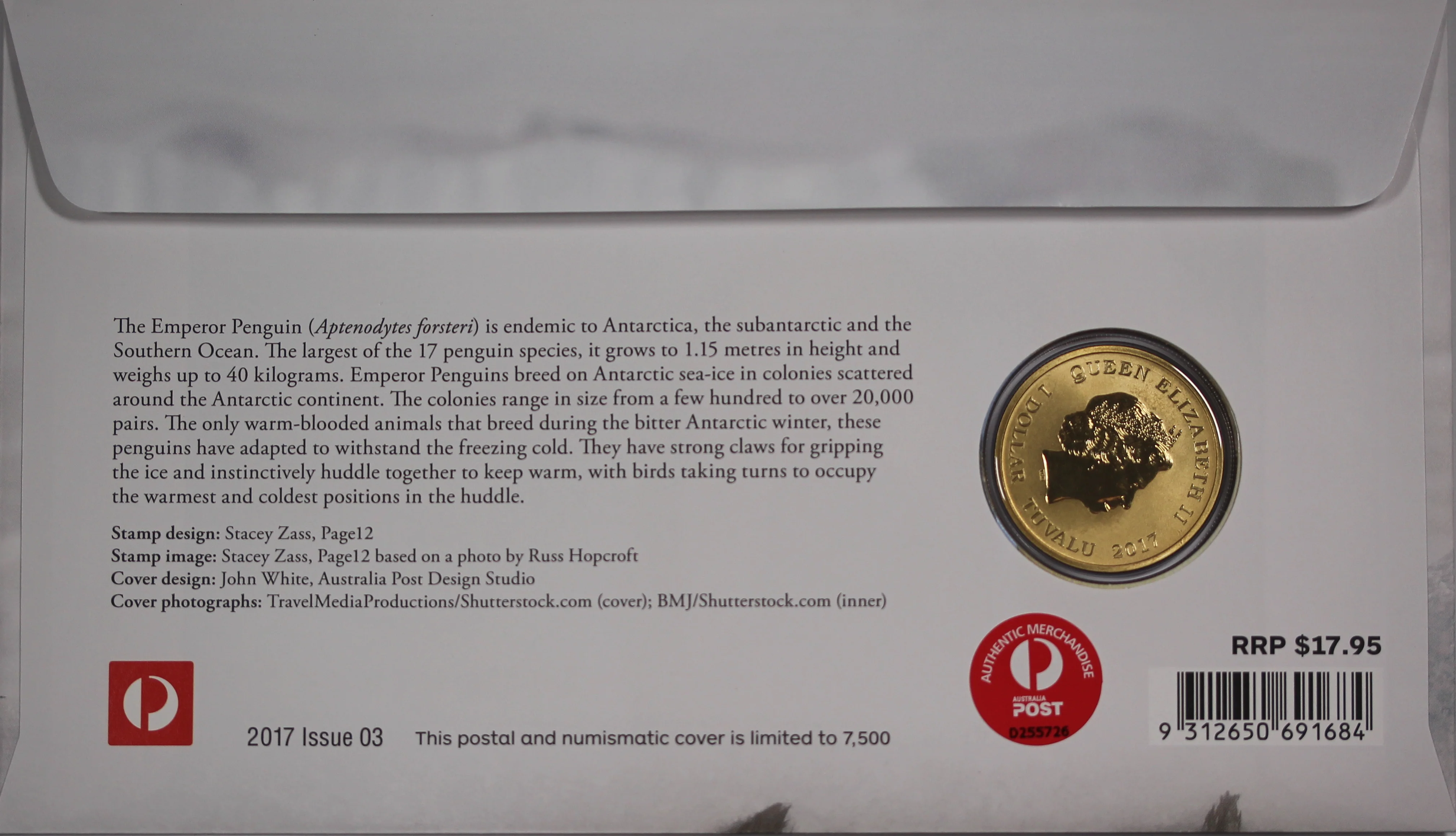 2017 AAT Emperor Penguins $1 PNC - Image 2