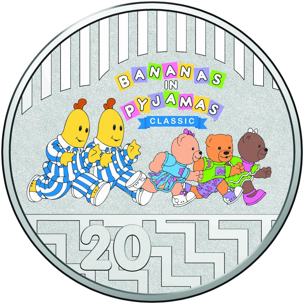 2017 Bananas in Pyjamas 25th Anniversary Frosted UNC 2 Coin Set - Image 3