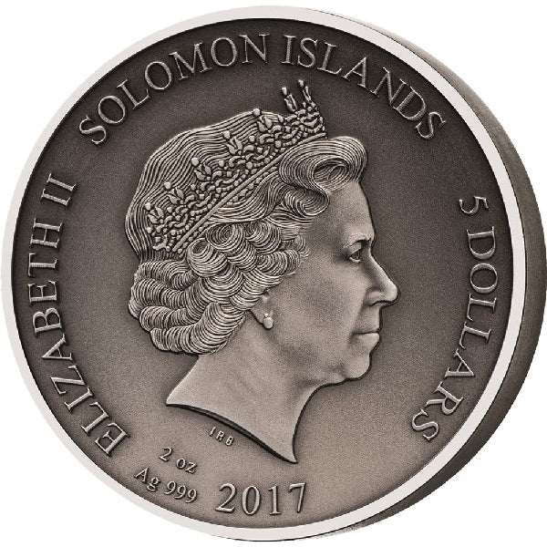 2017 Gladiators Hoplomachus 2oz Antiqued Silver Coin - Image 2