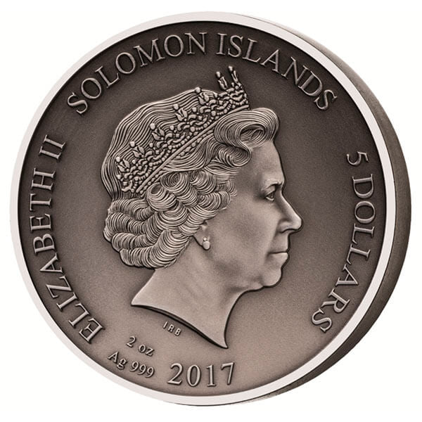 2017 Gladiators Secutor 2oz Antiqued Silver Coin - Image 3