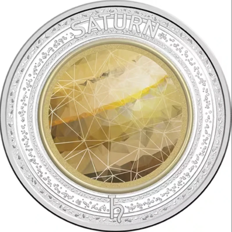 2017 Planetary $5 Saturn Individual Coin in Card