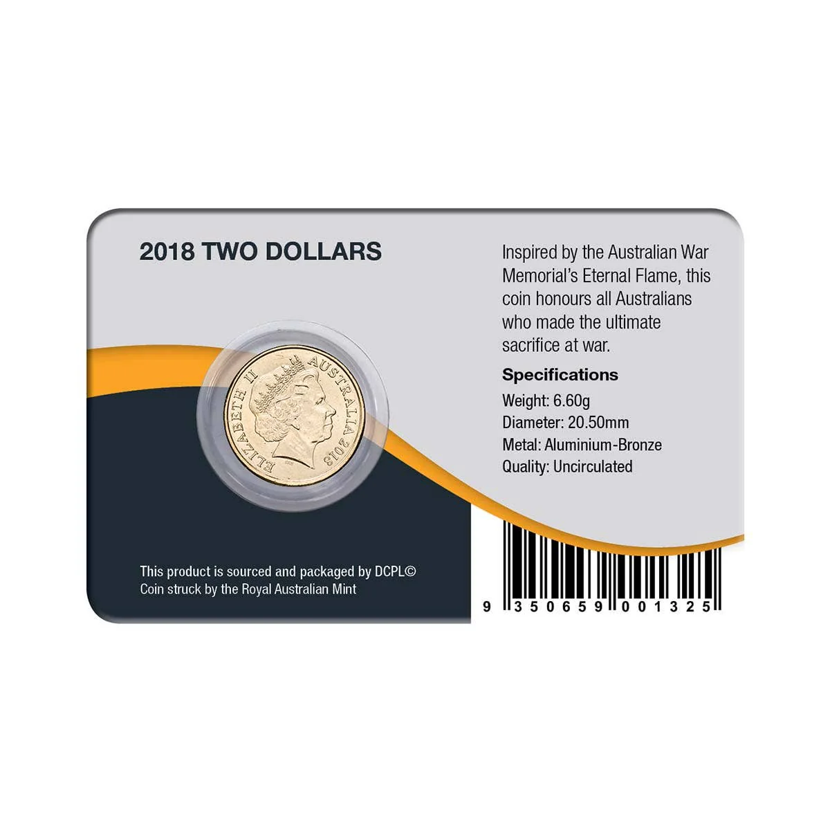 2018 $2 Lest We Forget Eternal Flame Al-Br Coin Pack - Image 2