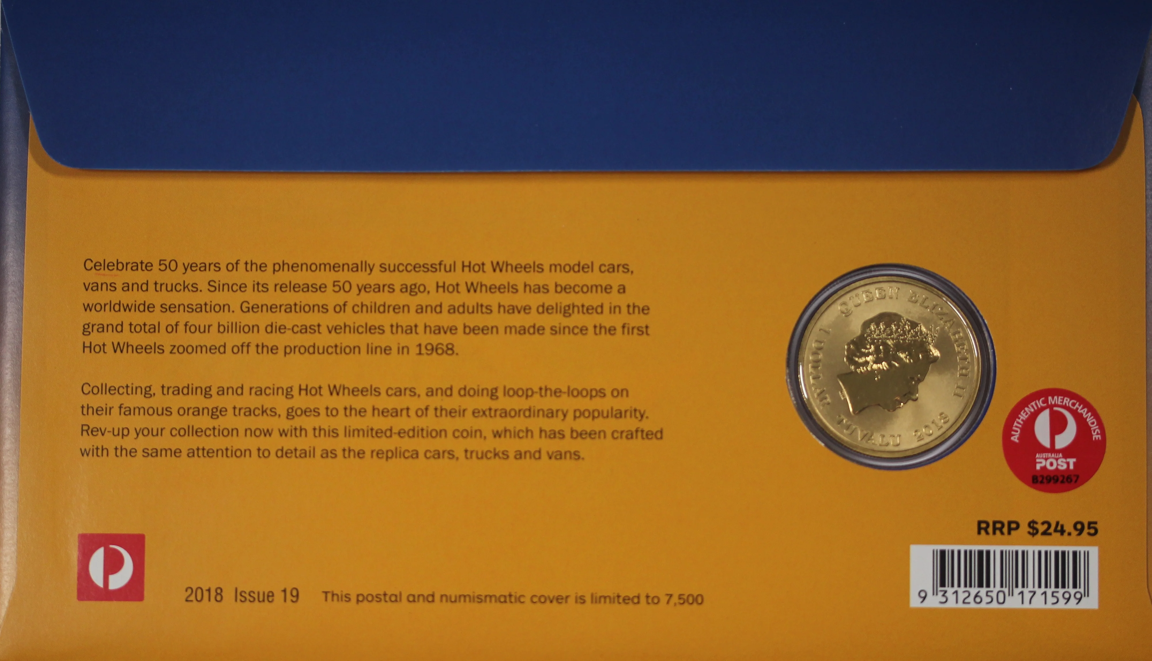 2018 50th Anniversary of Hot Wheels $1 PNC - Image 2