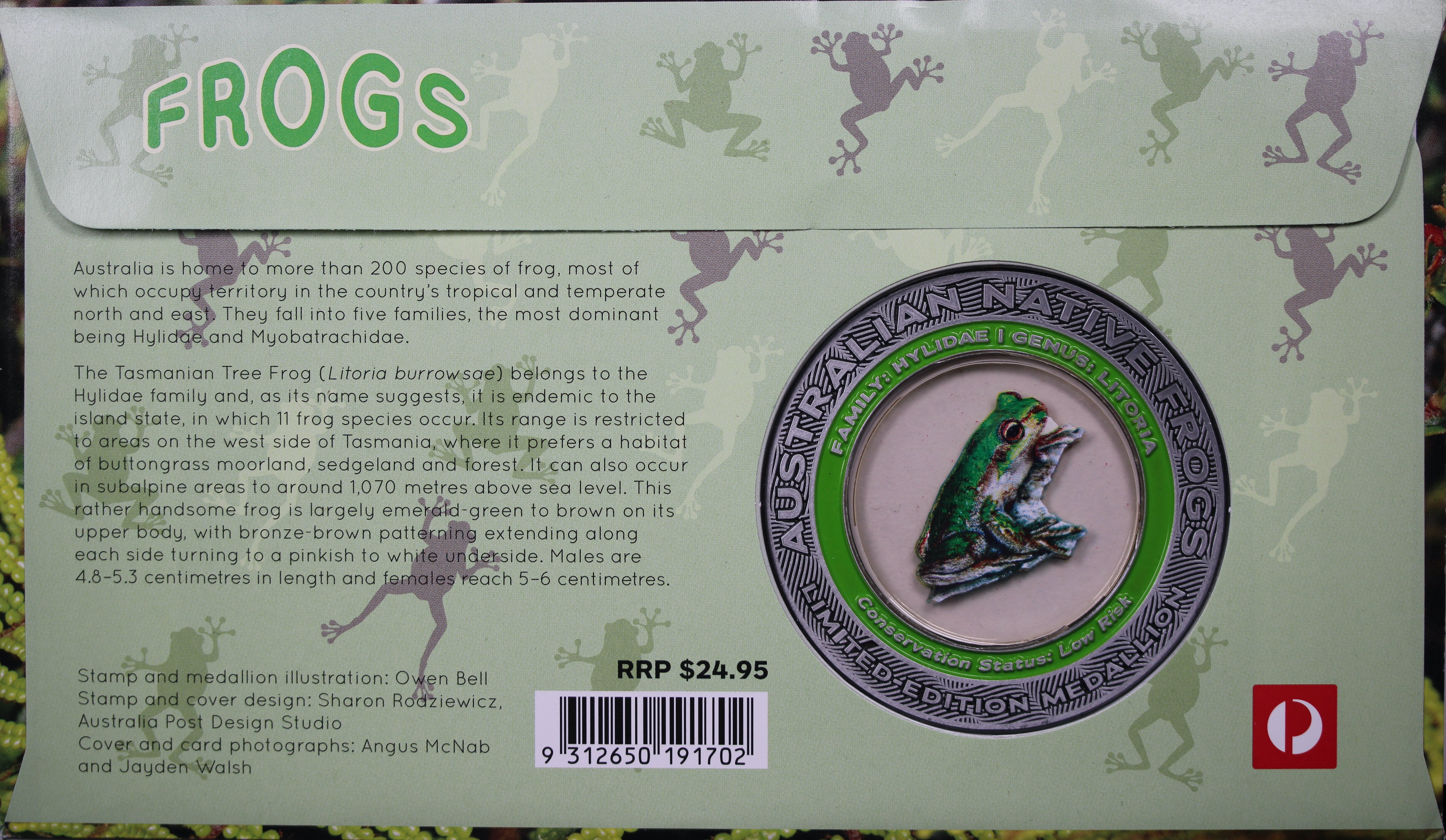 2018 Australian Native Frogs Medallion Cover - Image 2