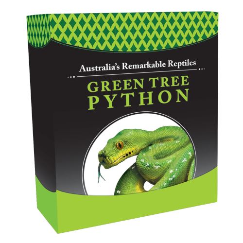 2018 Australian Remarkable Reptiles – Green Tree Python 1oz Silver Proof Coin - Image 4