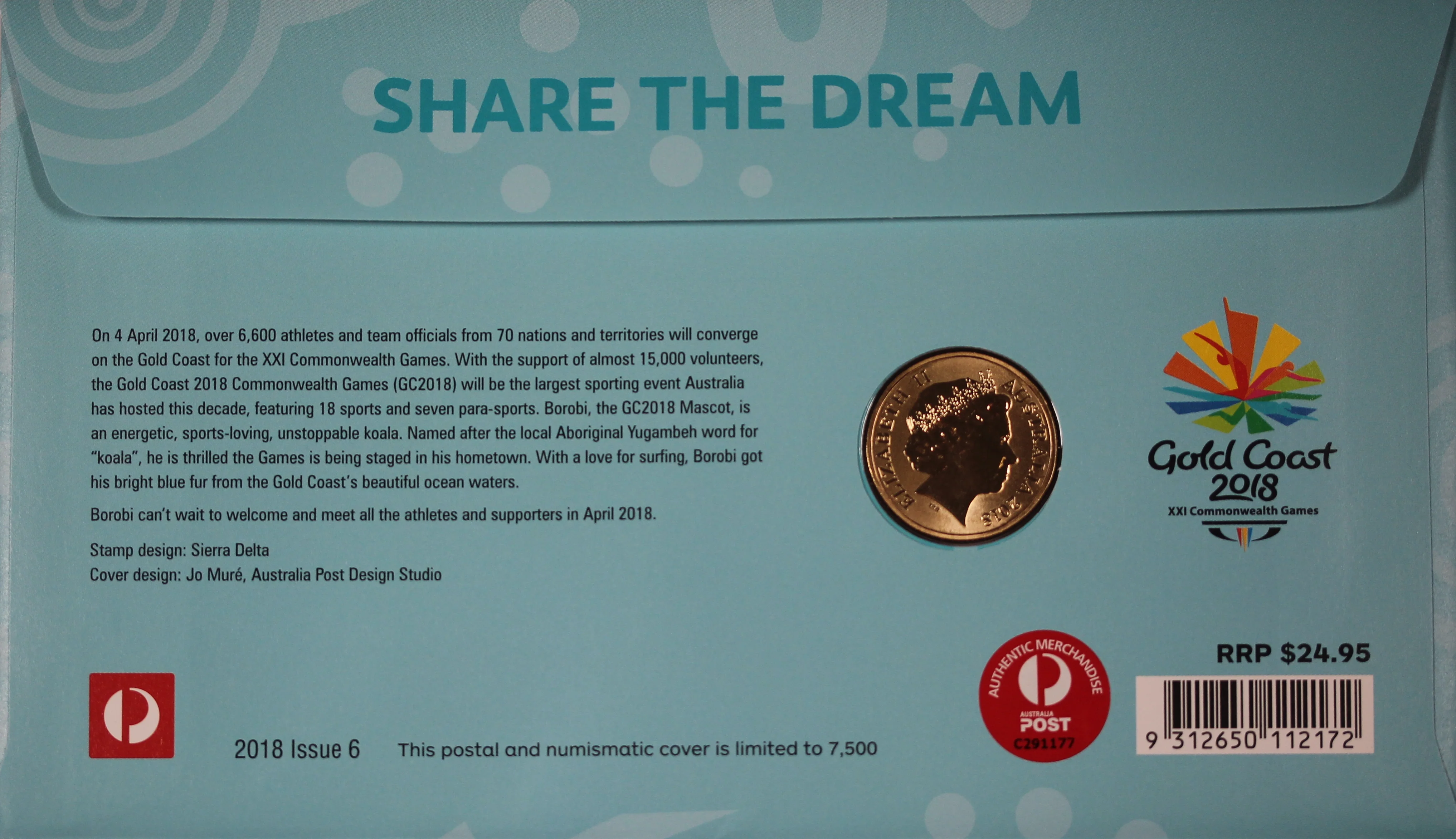 2018 Commonwealth Games Borobi $1 PNC - Image 2