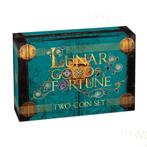 2018 Lunar Good Fortune Dog 2x 1oz Silver Proof Set - Image 4
