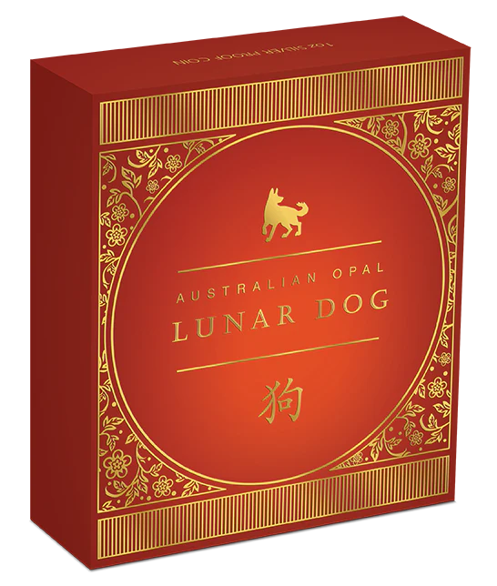 2018 Lunar Year of the Dog 1oz Silver Opal Coin - Image 3