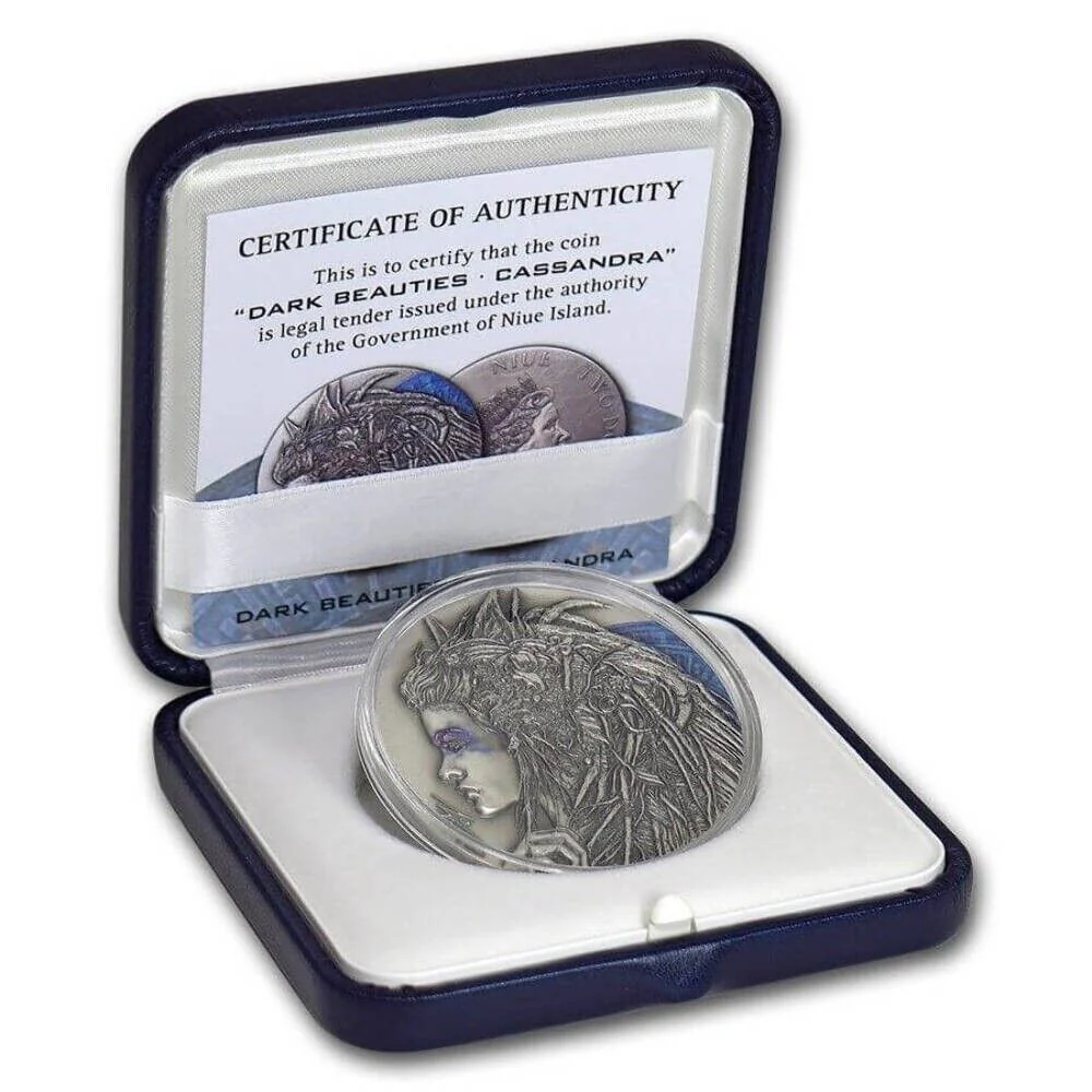 2018 Niue Dark Beauties Cassandra 50 Gram Silver Coin - Image 2