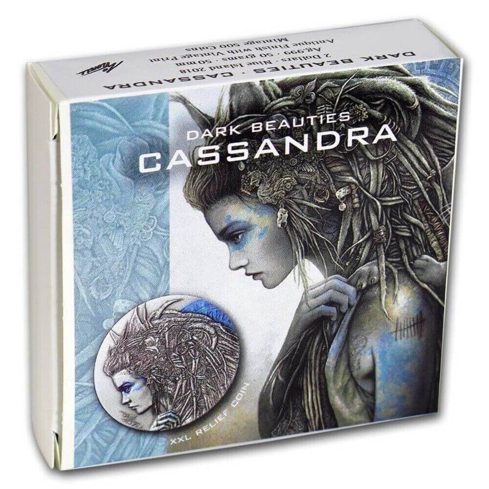 2018 Niue Dark Beauties Cassandra 50 Gram Silver Coin - Image 3