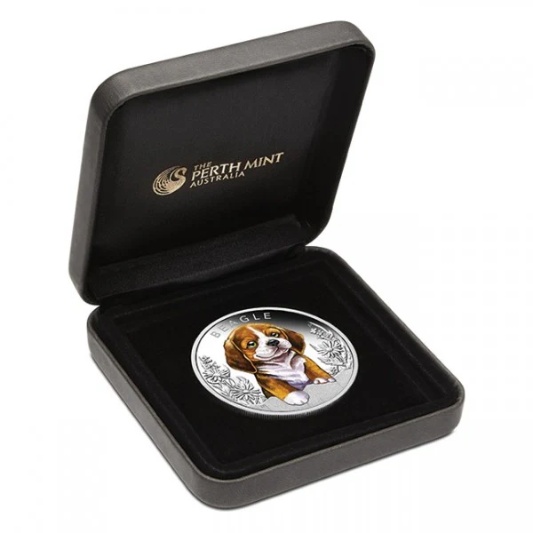 2018 Puppies Beagle 1/2oz Silver Proof Coin - Image 3