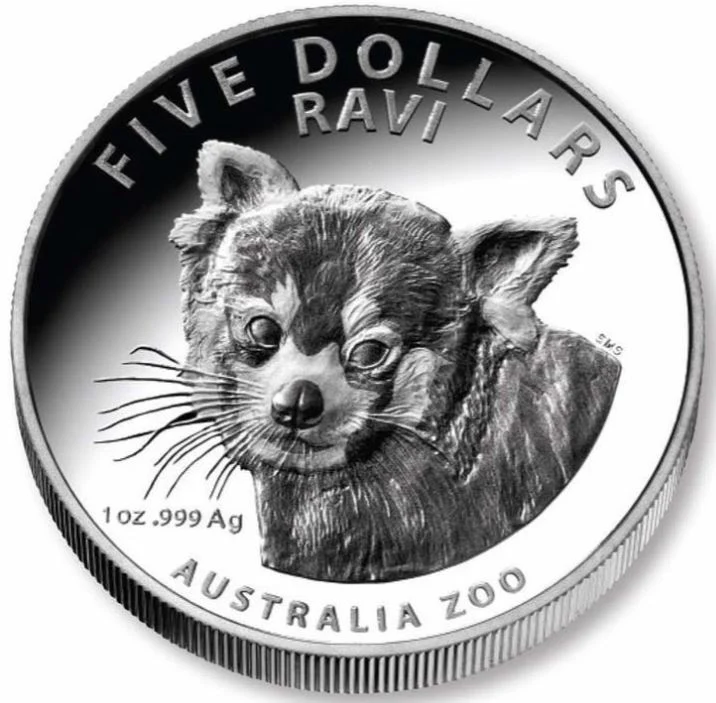 2018 Ravi Red Panda $5 Silver Proof Coin - Image 2